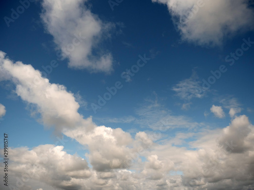 Beautiful cloud sky texture, natural background. © mark_gusev
