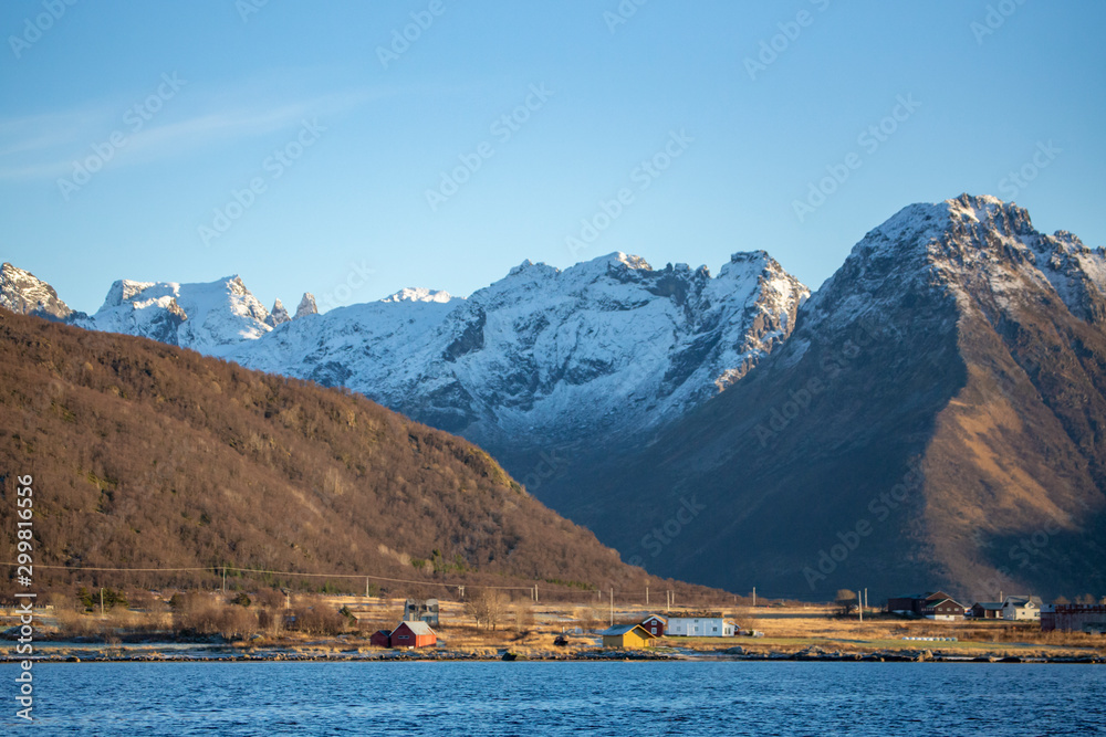 The mountain Møysalen on 1264 over the sea in Hadsel municipality, Nordland county