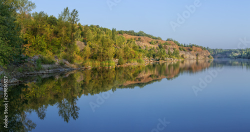Fototapeta Naklejka Na Ścianę i Meble -  Lake and summer forest.