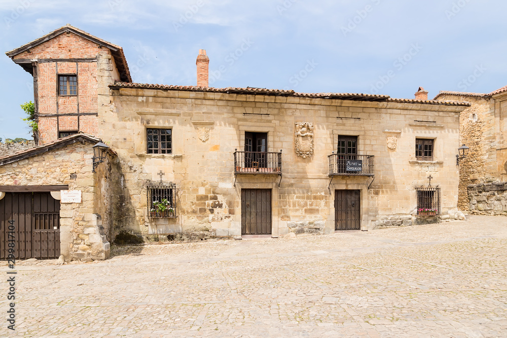 Santillana del Mar, Spain. Medieval mansion on Abad Francisco Navarro Square