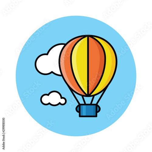 hot air baloon on the sky