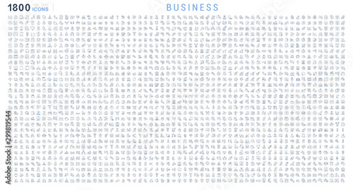 Collection Linear Icons of Business