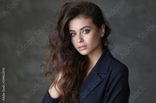 Beautiful young female brunette model