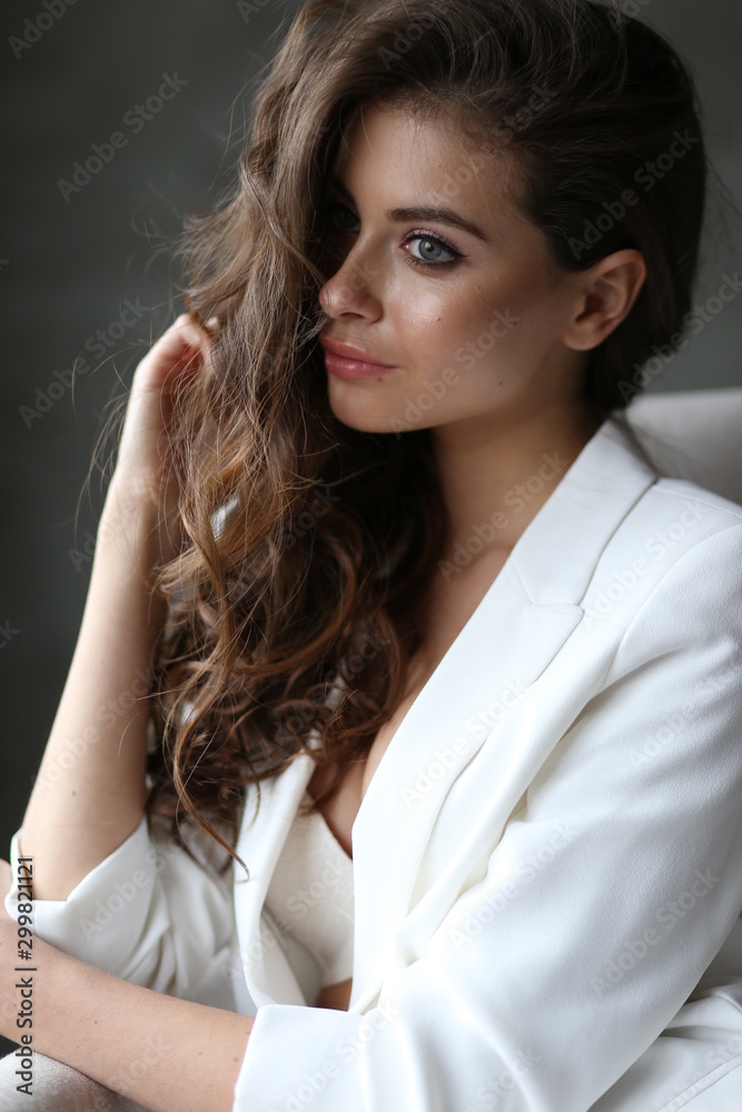 Beautiful young female brunette model Beautiful young female brunette model