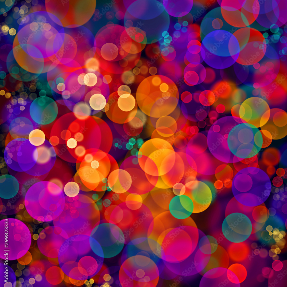 Abstract texture from multi-colored circles, balls, bubbles. Bright, beautiful colors.