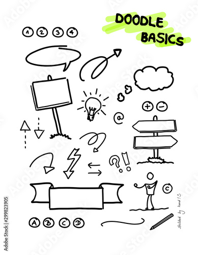 Doodle Sketchnote Template for Workshops, Seminar, Flipchart and Graphic Recording