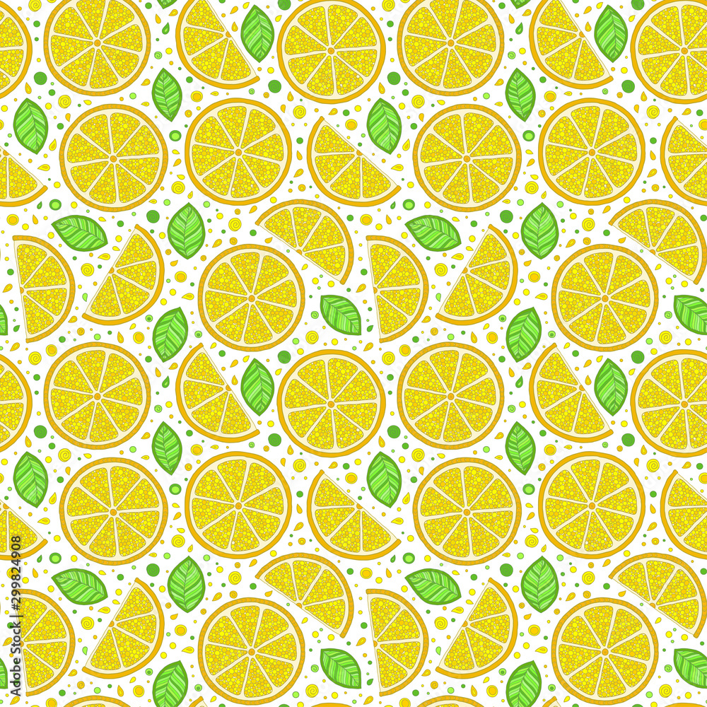 Seamless lemon pattern. Seamless lemon pattern.
