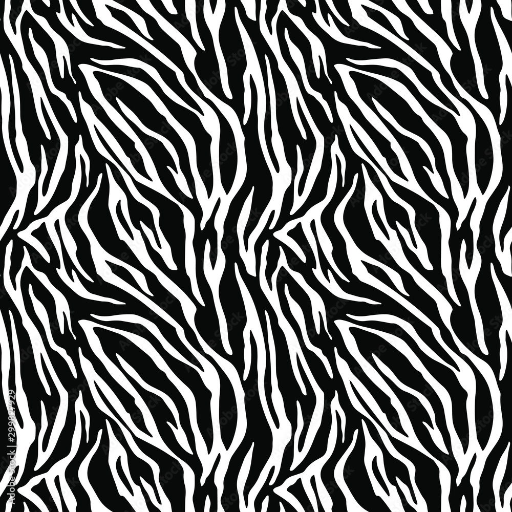 Full seamless wallpaper for zebra and tiger stripes animal skin pattern ...