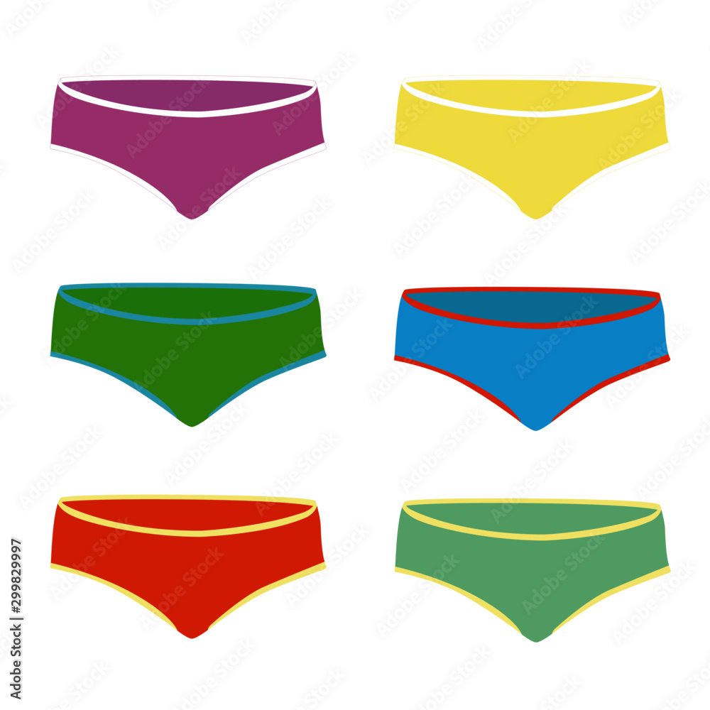 Fotografie panties different colors set realistic vector illustration isolated