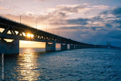 Öresund bridge sunset 