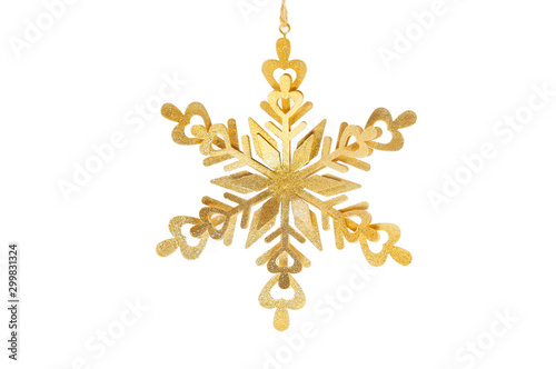 Gold  glitter snowflake photo
