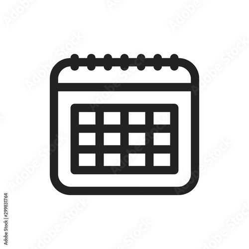 Vector Icon Calendat Outline Simple Date
