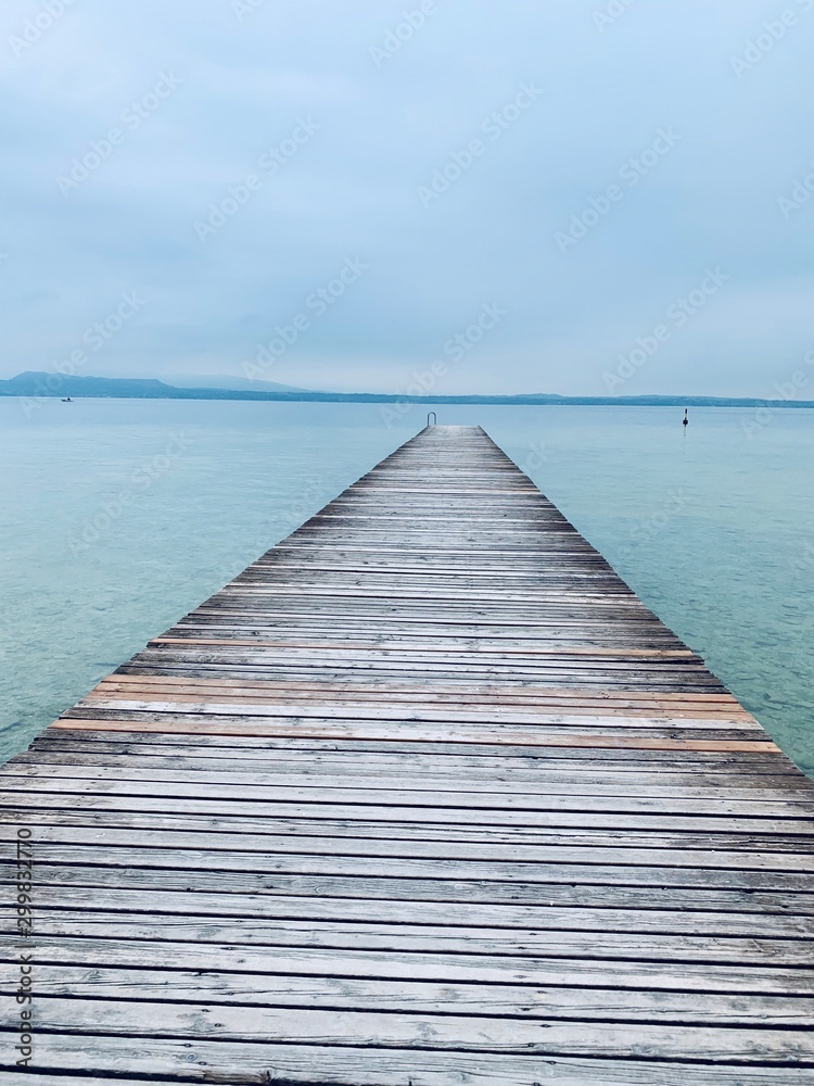 wooden jetty on the sea