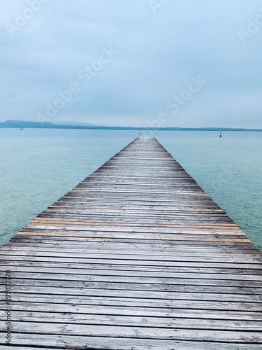 Fototapeta Naklejka Na Ścianę i Meble -  wooden jetty on the sea