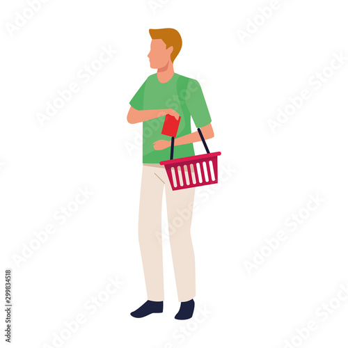 avatar woman with supermarket basket icon © Jemastock