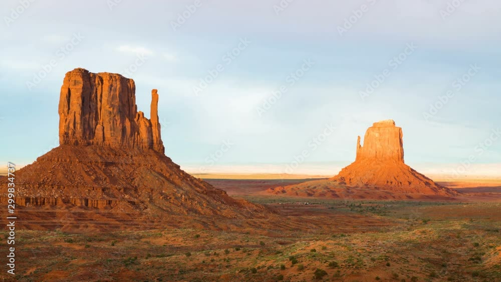 Timelapse of The Mittens at Sunset in Monument Valley, Utah Timelapse of The Mittens at Sunset in Monument Valley, Utah