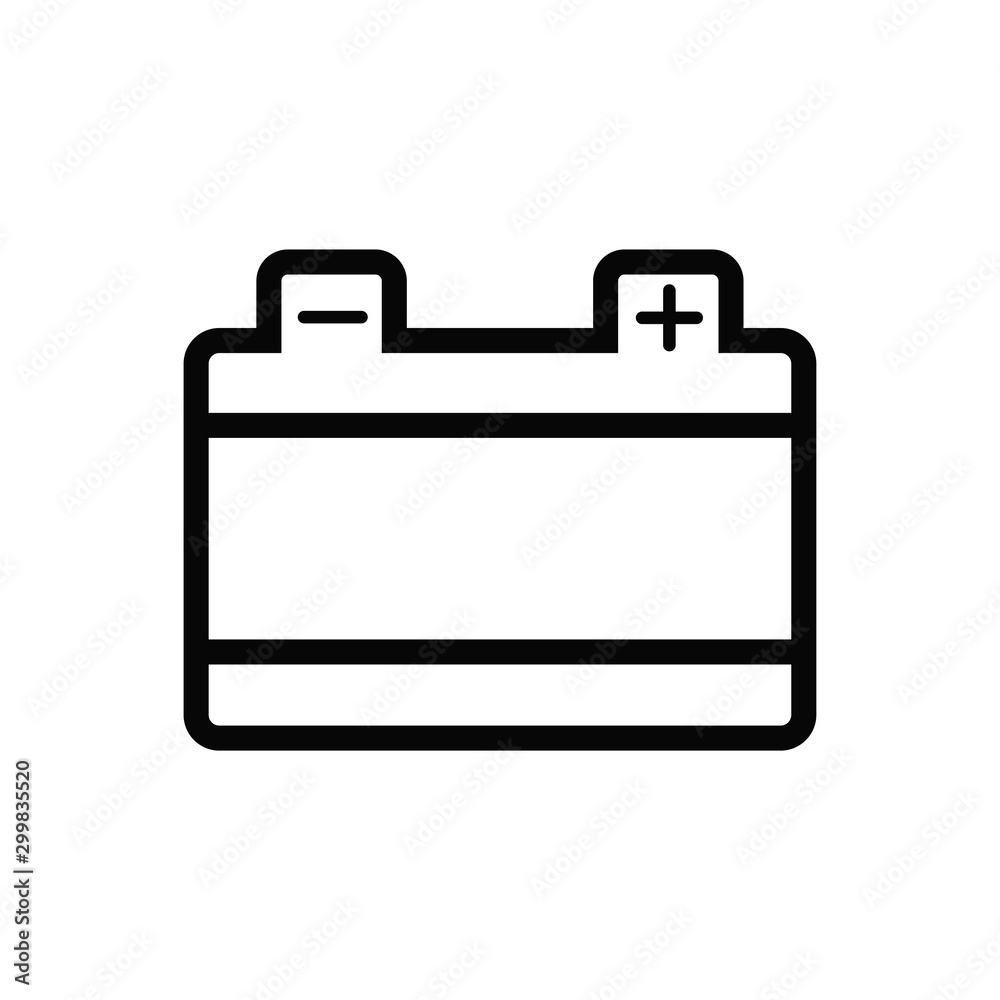 car battery icon trendy flat design car battery icon trendy flat design