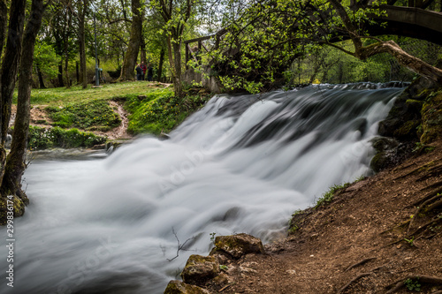 Fototapeta Naklejka Na Ścianę i Meble -  Spring of the Bosna river is a public park, featuring the spring of the River Bosna, at the foothills of the Mount Igman on the outskirts of Sarajevo, capital of Bosnia and Herzegovina