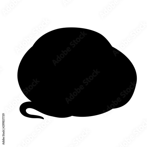 Black silhouette snake cartoon animal design flat vector illustration isolated on white background
