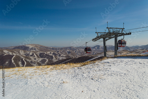 Photography Genting Olympic resort, snowy mountain resort which will host skiing and snowboa
