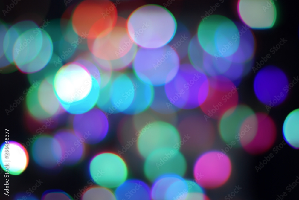 Abstract blurred lights festive background