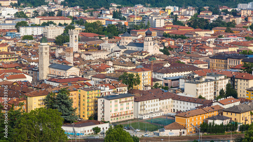 Trento (Italy) - Cityscape of the historic centre from the top of Doss Trento overlooking the city