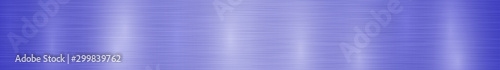 Abstract horizontal metal banner or background with glares in bright blue colors