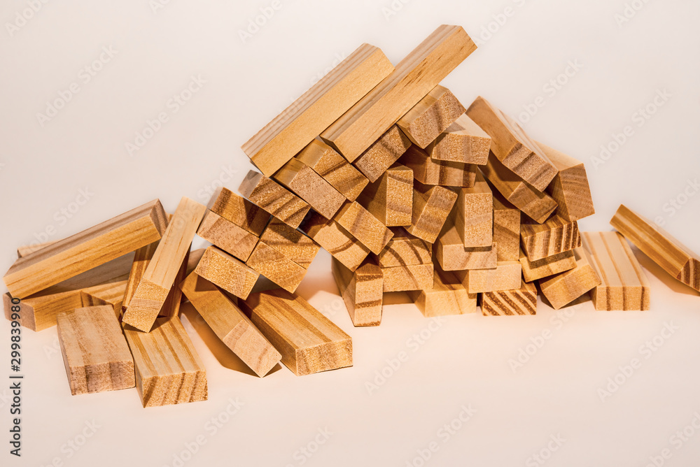 Building materials from wood. Stack of wood. Wooden blanks for building a house. Logging industry. Construction concept. Building materials from wood. Stack of wood. Wooden blanks for building a house. Logging industry. Construction concept.
