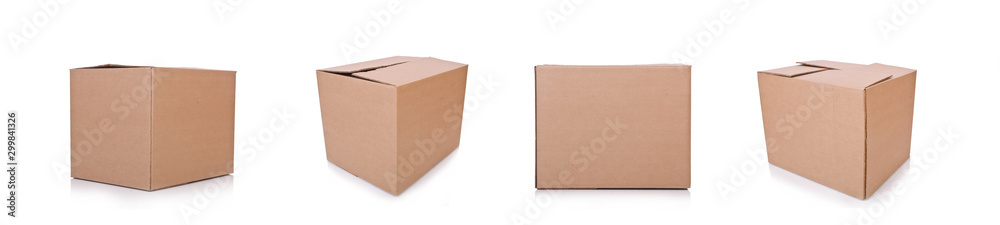 Carton boxes isolated on the white background Carton boxes isolated on the white background