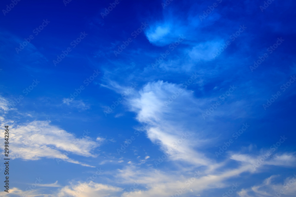 blue sky and white clouds