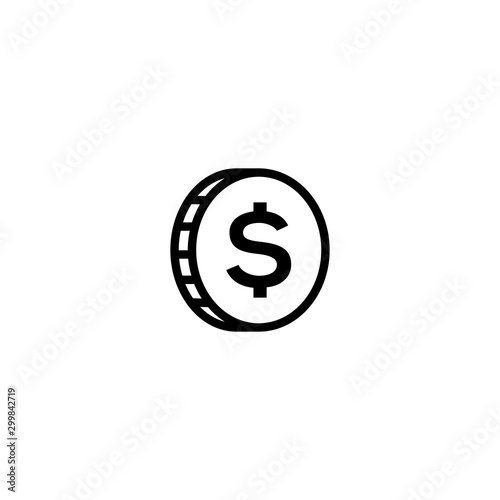 dollar icon, money icon , money logo, vector money icon isolated on white background