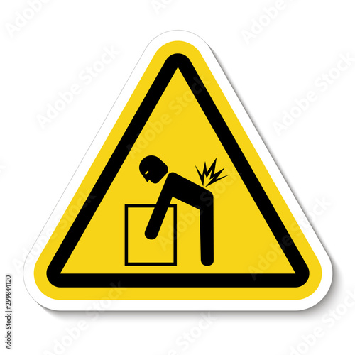 Lifting Hazard Symbol Sign Isolate On White Background,Vector Illustration EPS.10