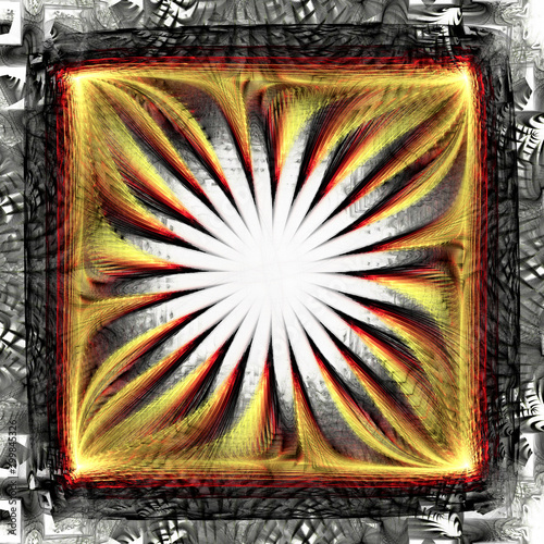 Shining abstract digital shape photo