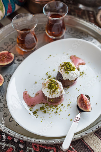 Wallpaper Mural Turkish Fig Dessert with Walnuts and Cream Cheese, Incir Tatlisi. Torontodigital.ca