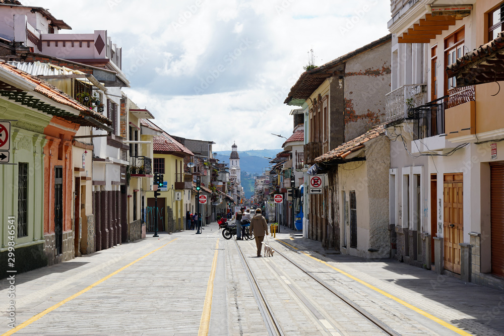 Fototapeta premium Downtown Quenca Ecuador