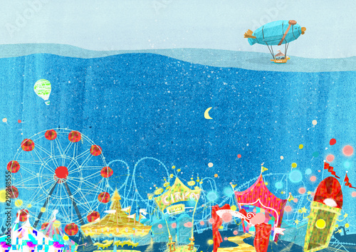 Amusement park in the sea