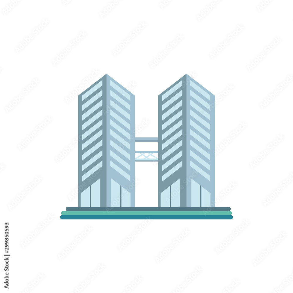 tower city business architecture, apartment and office building, urban landscape on white background tower city business architecture, apartment and office building, urban landscape on white background