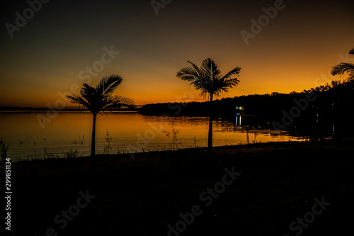 sunset on the beach