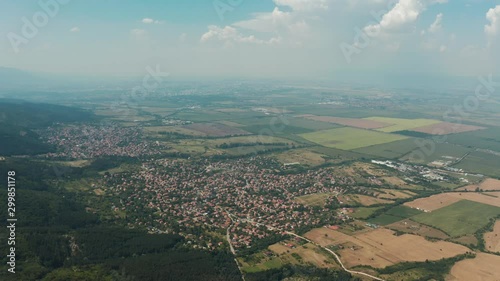 Aerial view of the village Lozen, Bulgaria photo