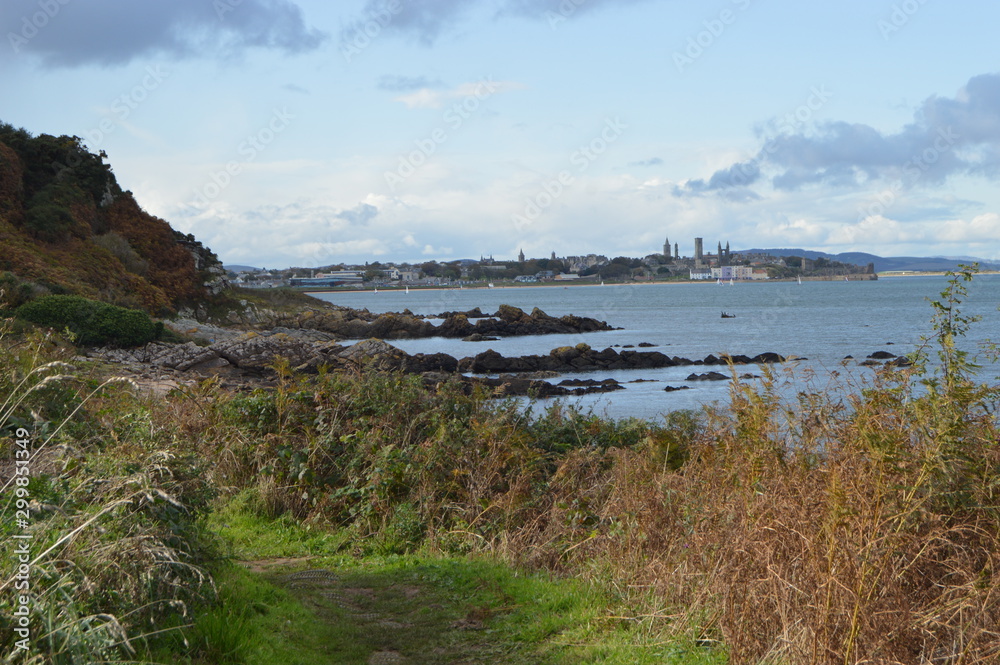 Path at Kinkell braes near Rock and Spindle,  St Andrews, Fife, Scotland