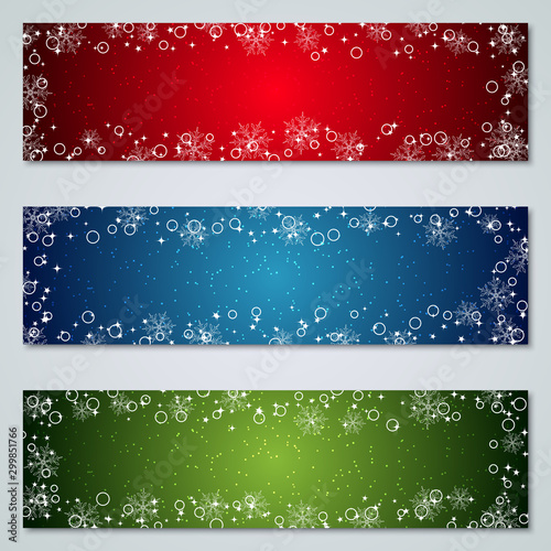 Christmas and New Year colorful luxury vector banners templates collection 