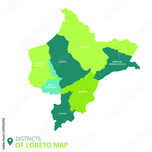 Districts of Loreto map