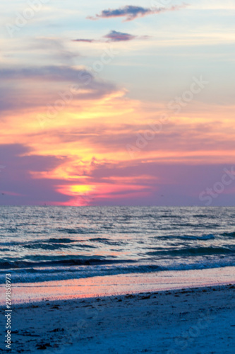 Sunset over the Ocean   beach