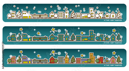 はっぴークリスマス　聖夜の街並みバリエーション（夜）