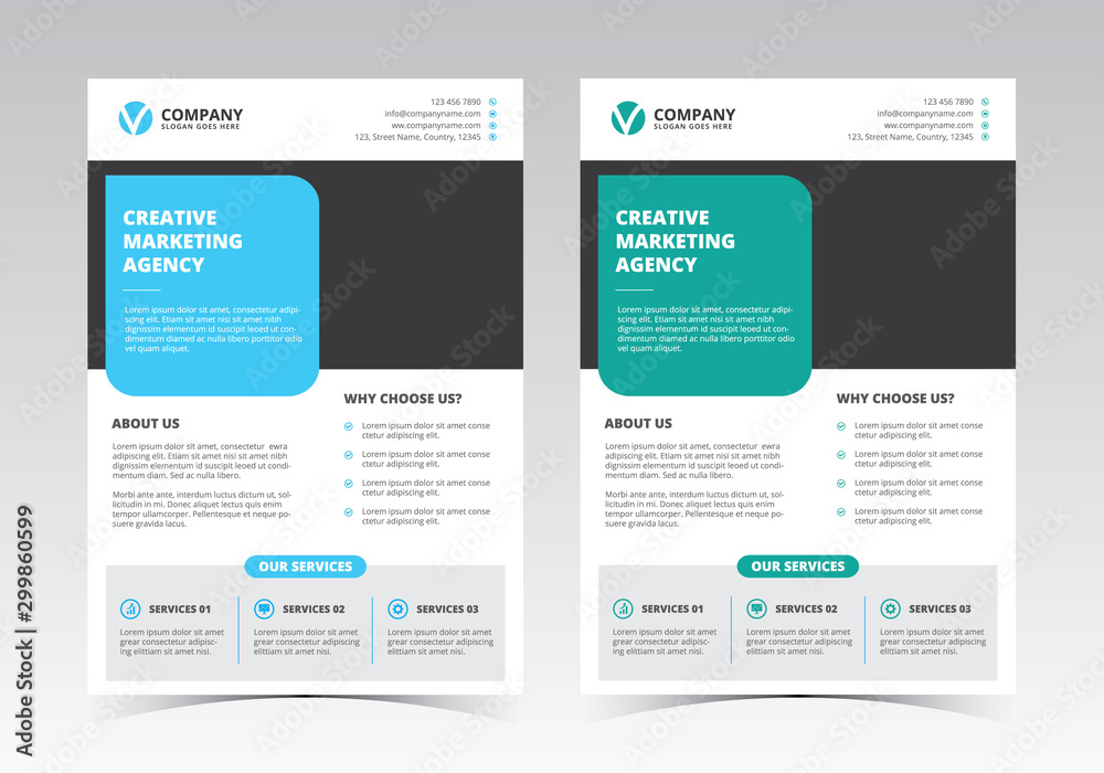 A4 Corporate Flyer Vector Design A4 Corporate Flyer Vector Design