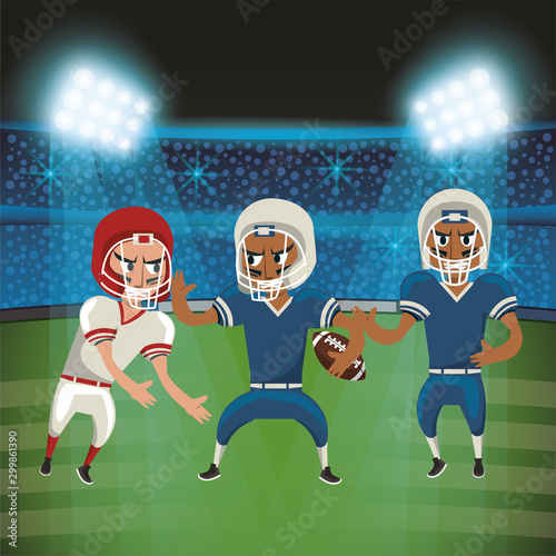 american football players playing characters