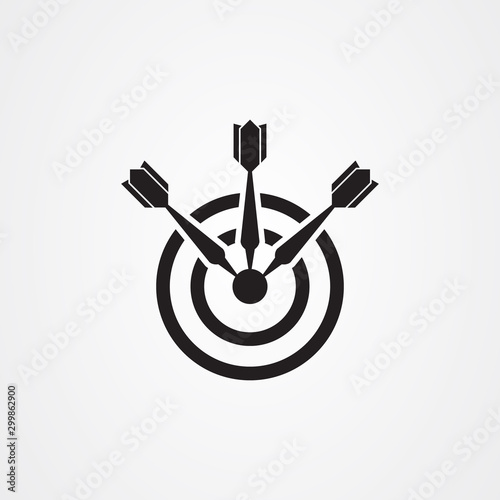 Darts icon logo vector design