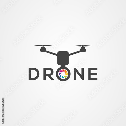 Drone icon logo vector design