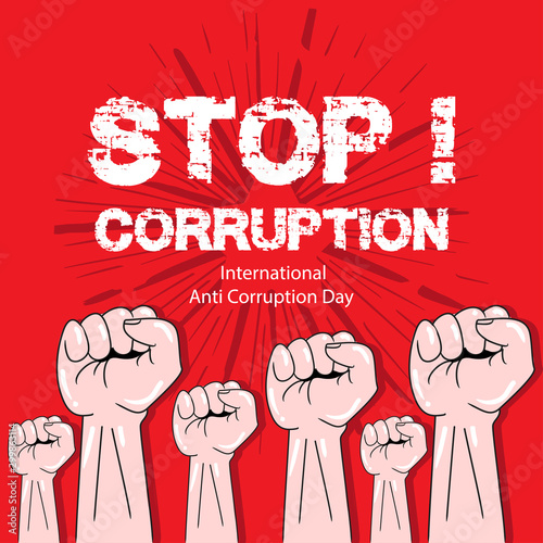 International Anti Corruption Day. Poster concept.