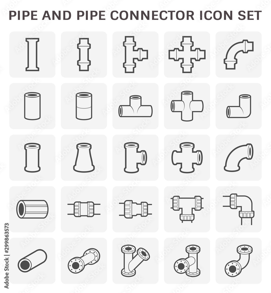 pipe connector icon pipe connector icon